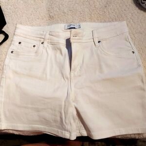 White Jean Shorts